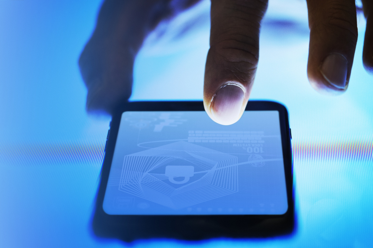 Man trying to access locked tablet